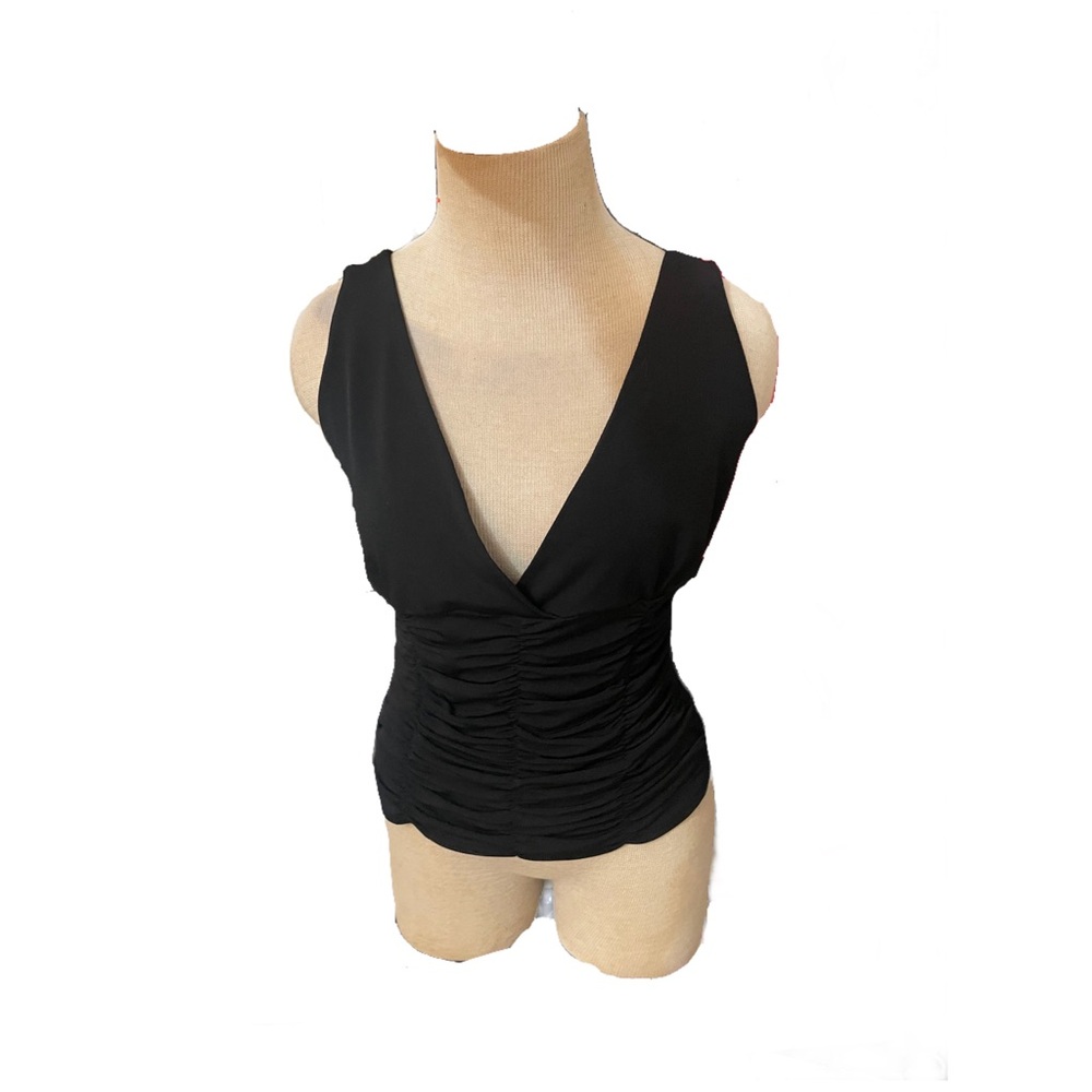 Focus 2000 Black V-Neck Crop Top